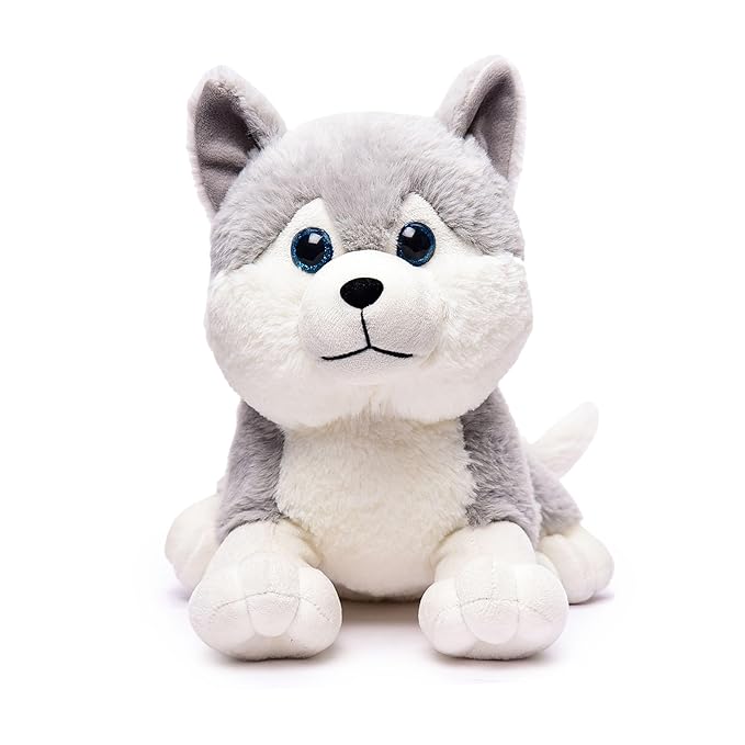 Webby Grey Plush Husky Dog – Soft & Cuddly Toy