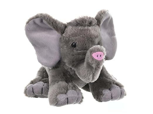 Wild Republic Mini African Baby Elephant – Soft Plush Stuffed Toy for Kids