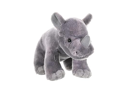 Wild Republic Mini Baby Rhino – Soft Plush Stuffed Animal Toy for Kids