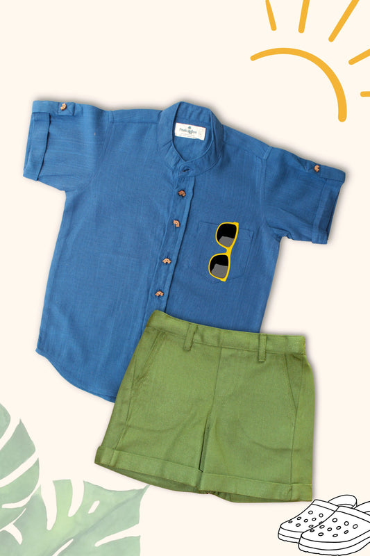 Peekaaboo Blue Breeze – Smart Outdoor Co-ord for Boys