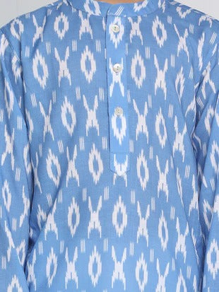 Blue Majesty: Kurta & Pyjama Set for Boys