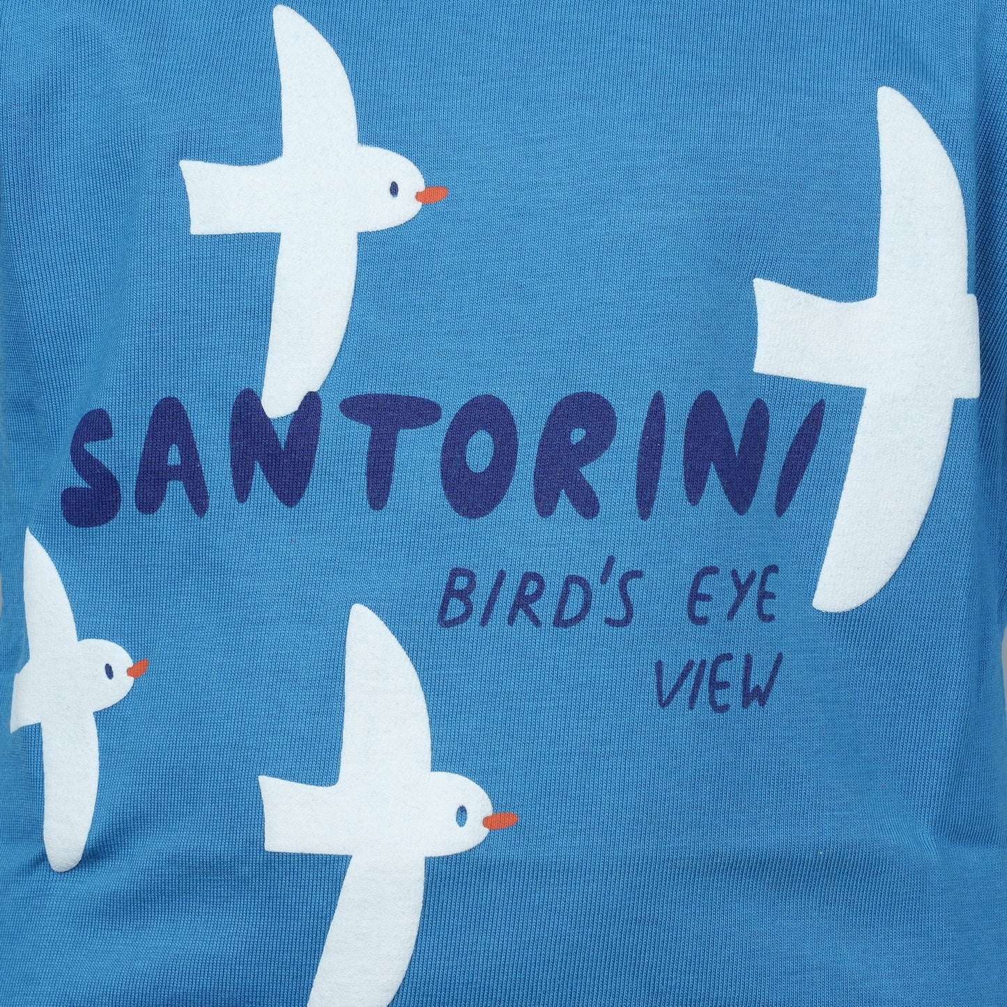 Santorini Sky Tee – Big Premier Unisex Royal Blue Full Sleeve T-Shirt