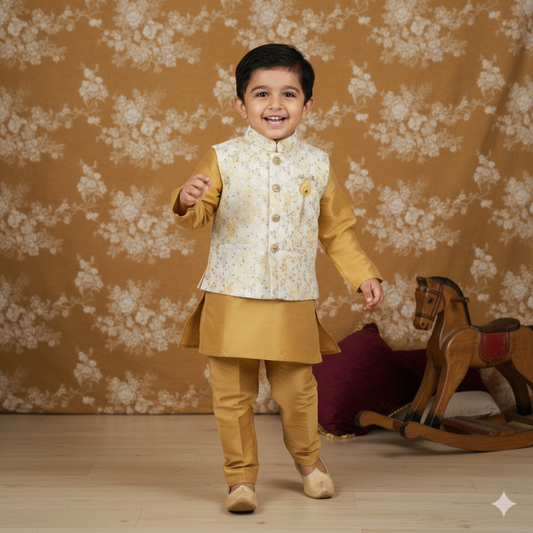 Golden Glow – Tradition Boys’ Festival Ethnic Wear