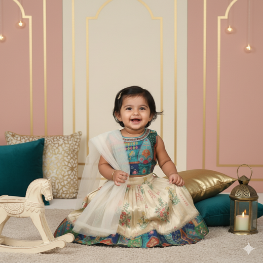 Little Diva – Embellished Lehnga Choli with Dupatta