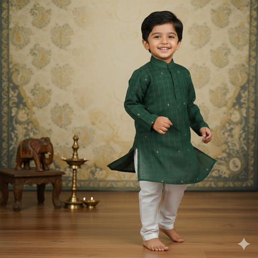 Little Trendsetter – Dark Green Festival Ensemble