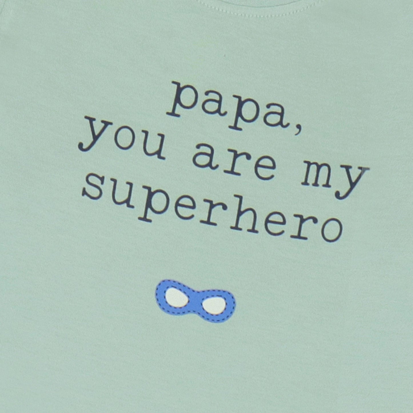 Ollypop Boys Light Green Dad is My Superhero Cotton Full Sleeve T-shirt