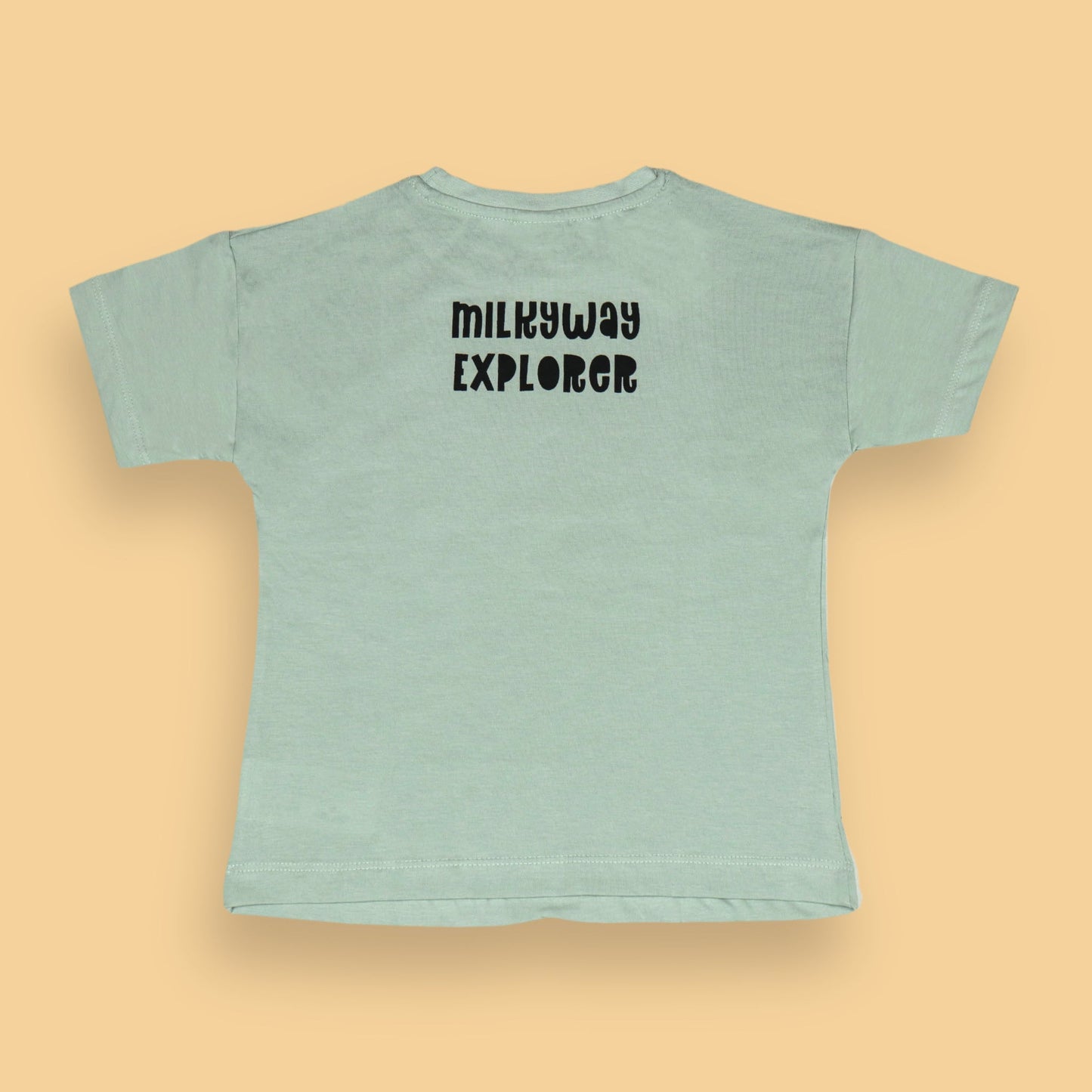 Ollypop Boys' Light Green Sinker Half Sleeve T-Shirt – "STARS SHINE FOR ME" Motivational Print, Cotton Fabric