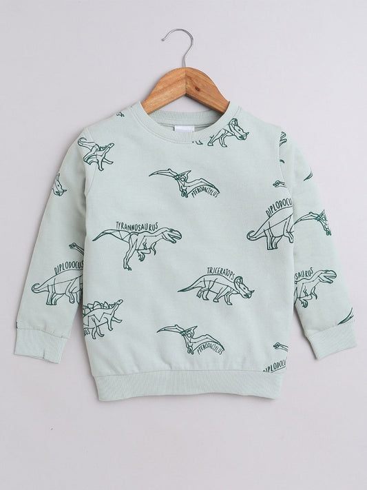 Smart Urban Sweatshirts for Young Explorers - Light Green