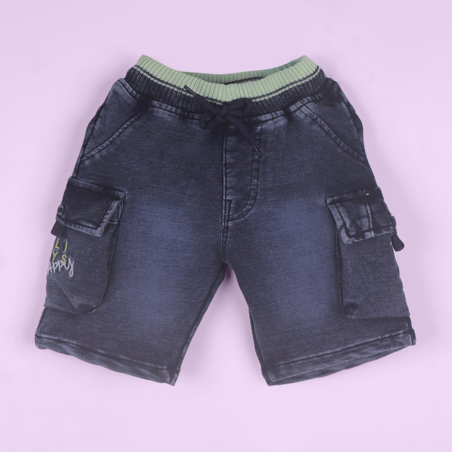 Happy Holidays Vibes – Boys’ Light Green Tee & Shorts
