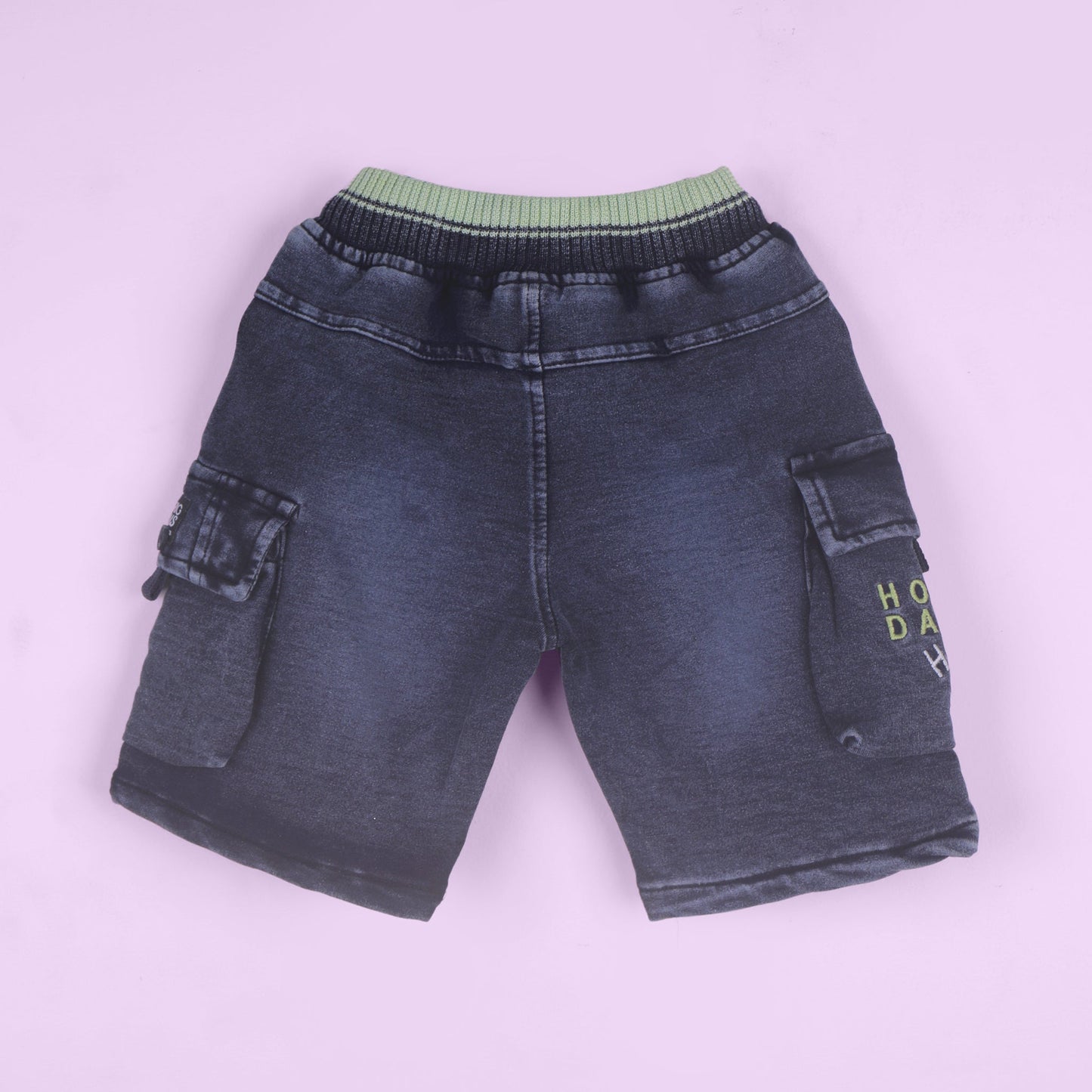 Happy Holidays Vibes – Boys’ Light Green Tee & Shorts