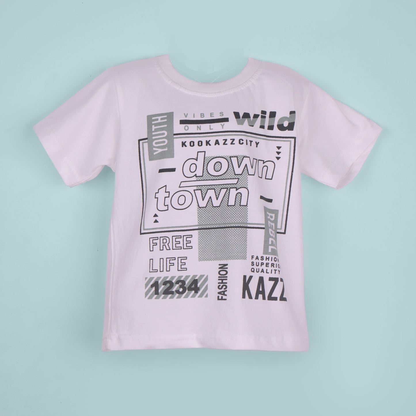 Kookazz Boys’ Everyday Wear – Light Green Printed Shirt & Pants