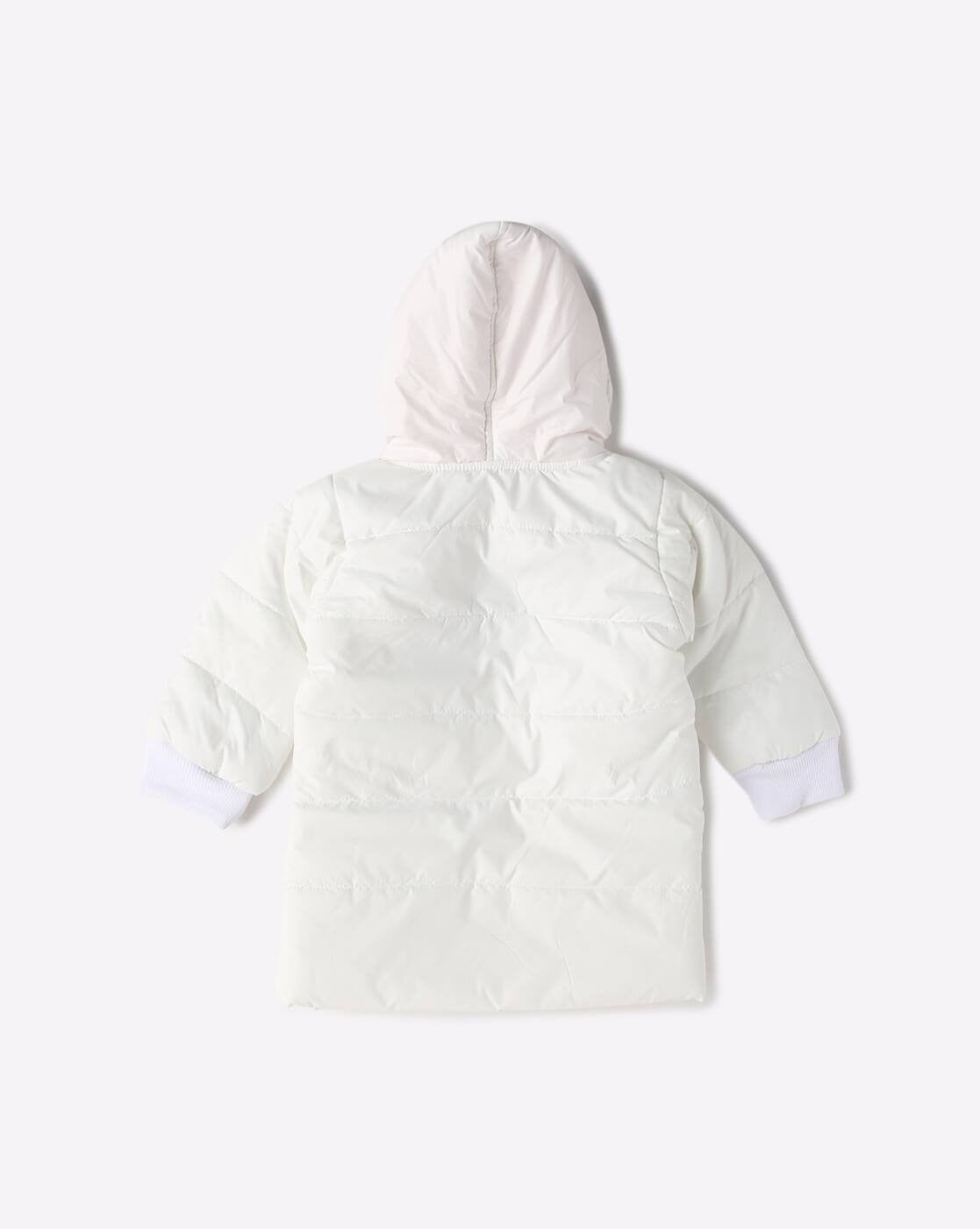 Chic & Cozy – Girls’ Quilted Jacket with Hood in Light Green