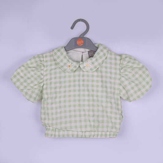 Sweet & Elegant – Girls’ Peter Pan Collar Party Top