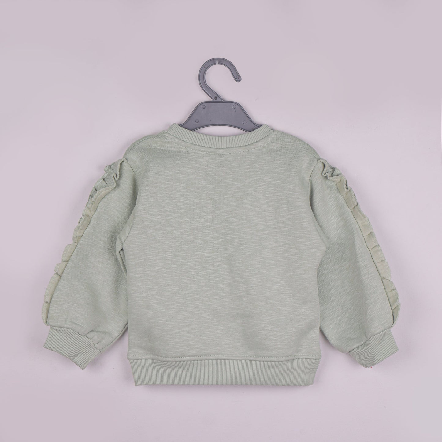 Leafy Glow Sweatshirt — Light Green, Cozy Cotton Blend