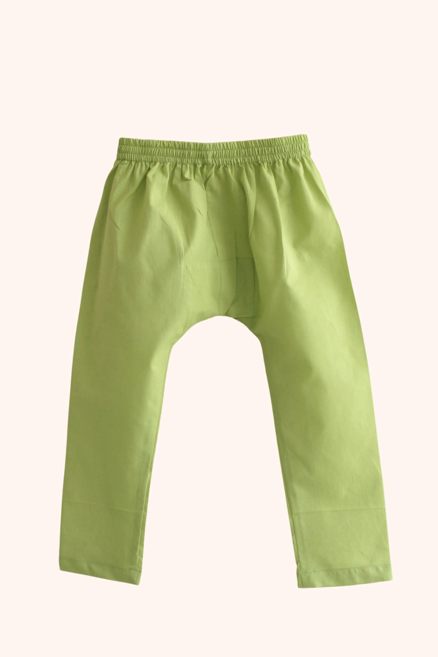 Peekaboo Boy’s Light Green All-Over Print Kurta with Comfortable Cotton Dhoti