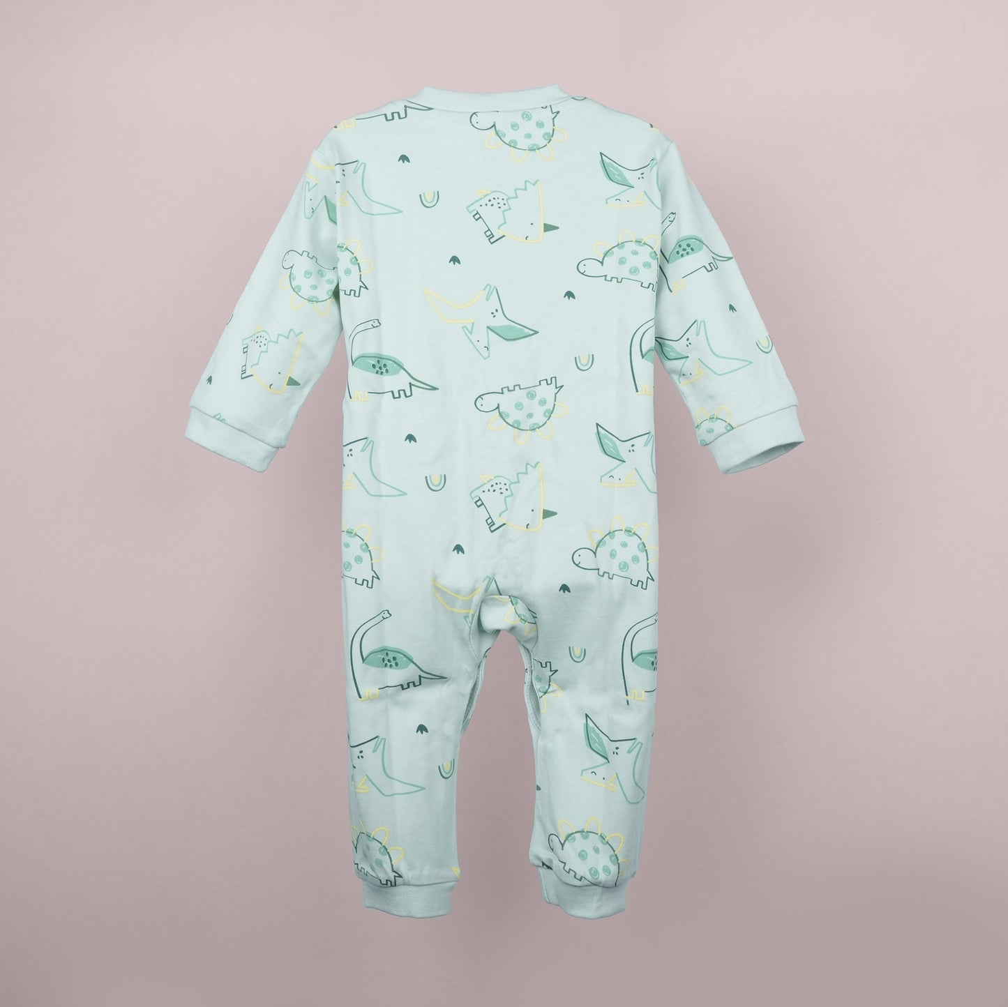 All-Over Print Light Green Romper for Kids by Pink Rabbit | Cozy Slip-On Cotton Essential