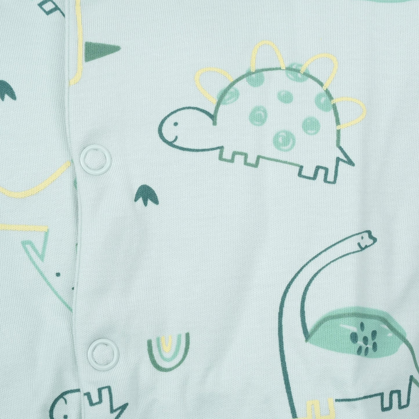 All-Over Print Light Green Romper for Kids by Pink Rabbit | Cozy Slip-On Cotton Essential