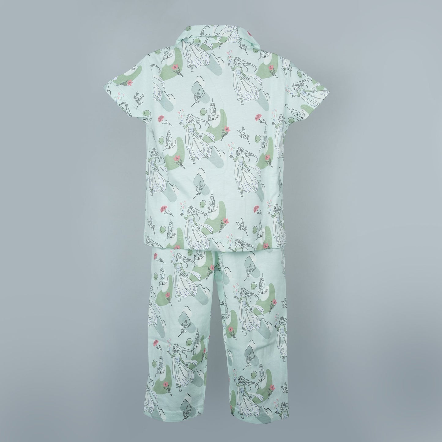 Light Green AOP Nightwear Pyjama Set