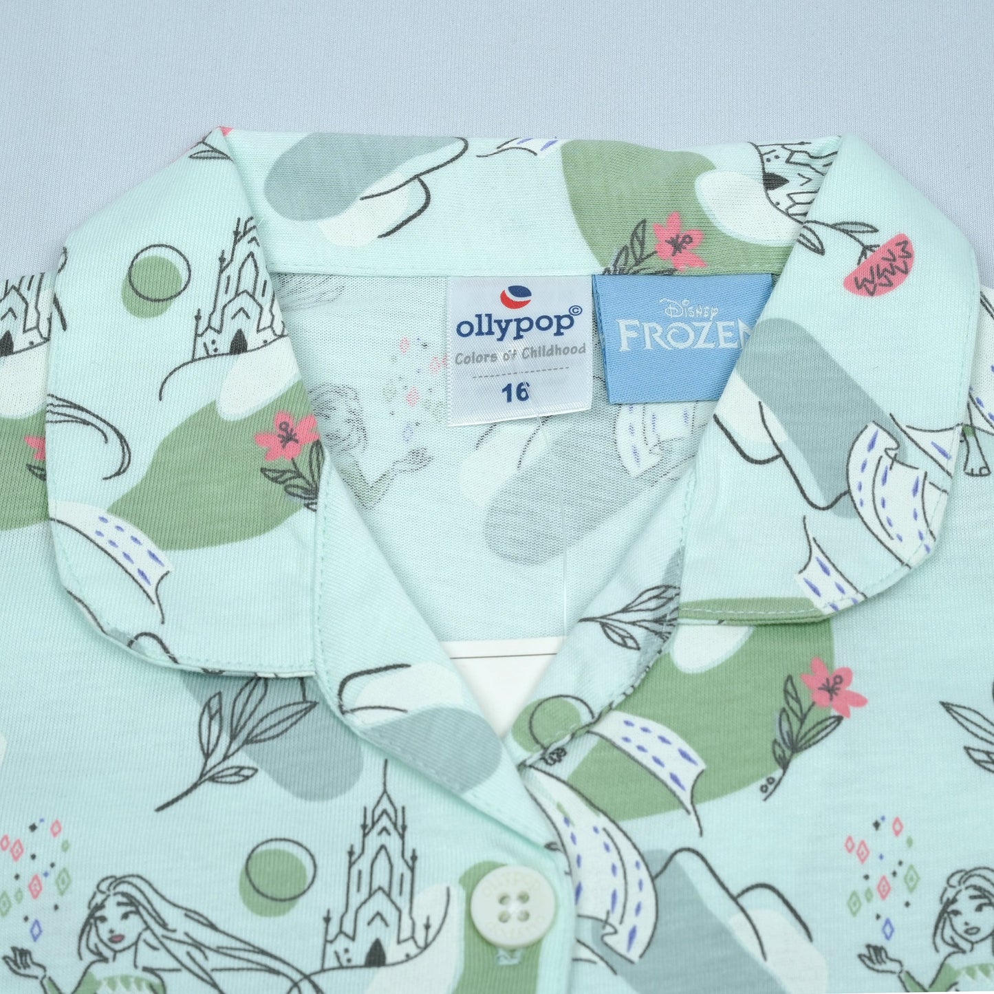 Light Green AOP Nightwear Pyjama Set