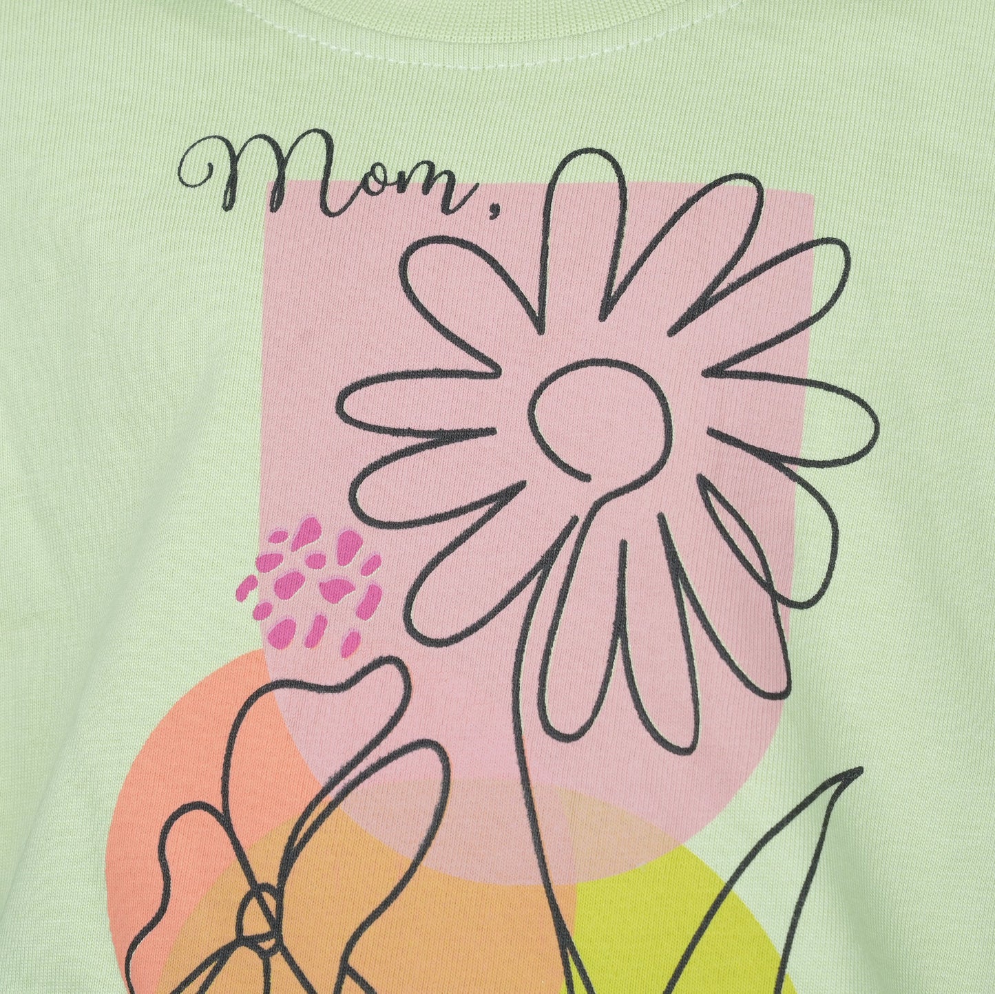 Big Premier Girl's Light Green 'Mom, You're The Best' Top