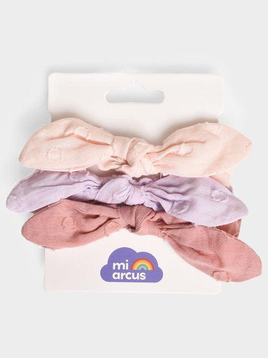 Chic Trio Hair Ties – Soft Lavender, Deep Wine, and Baby Pink by Miarcus