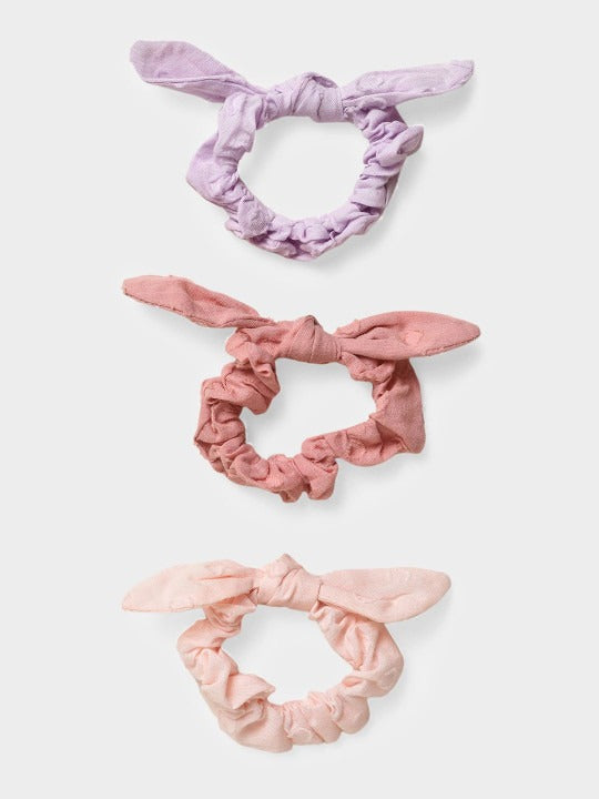 Chic Trio Hair Ties – Soft Lavender, Deep Wine, and Baby Pink by Miarcus