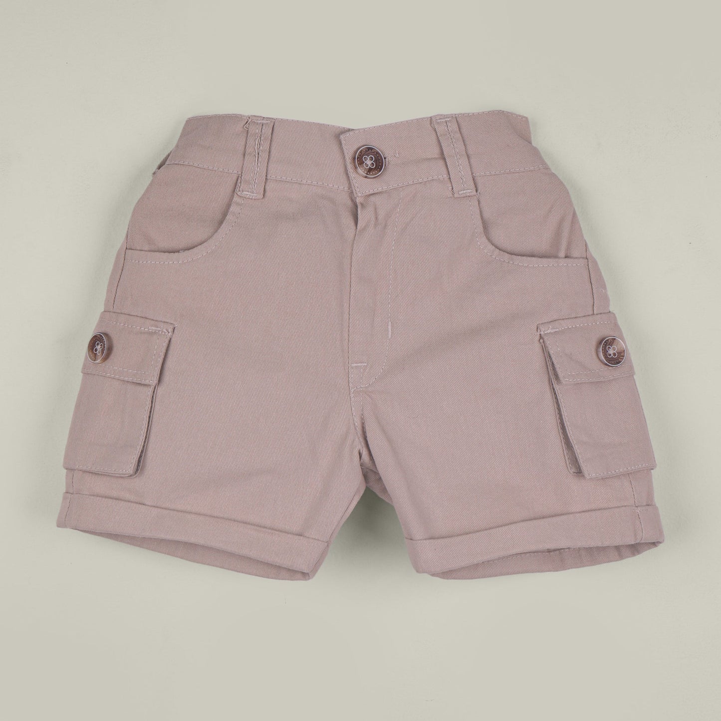 Trendy in Beige – Boys’ Cotton Outfit with Jacket & Cargo Shorts
