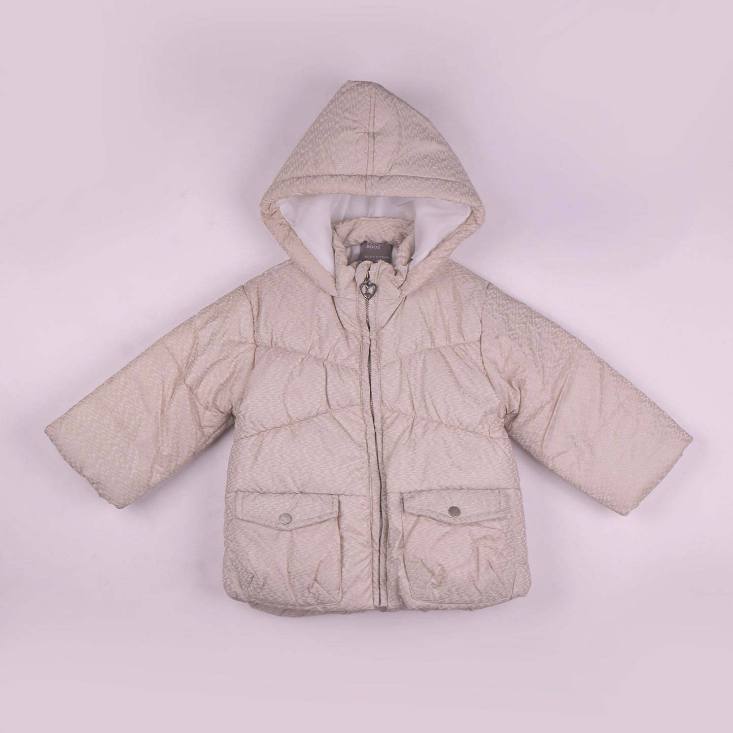 Cozy & Stylish Beige Quilted Jacket for Girls | Little Kangaroos Smart Outdoor Wear
