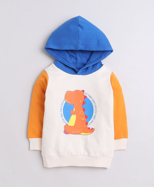 Street Style Vibes – Boys’ Beige Cotton Hoodie