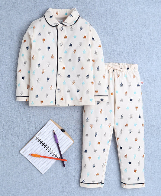 Cute & Cozy – Baby World Girls’ Beige Night Suit for All Seasons