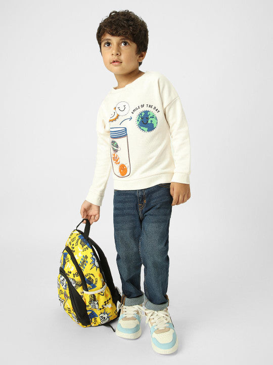 Smile of the Day' Beige Sweatshirt