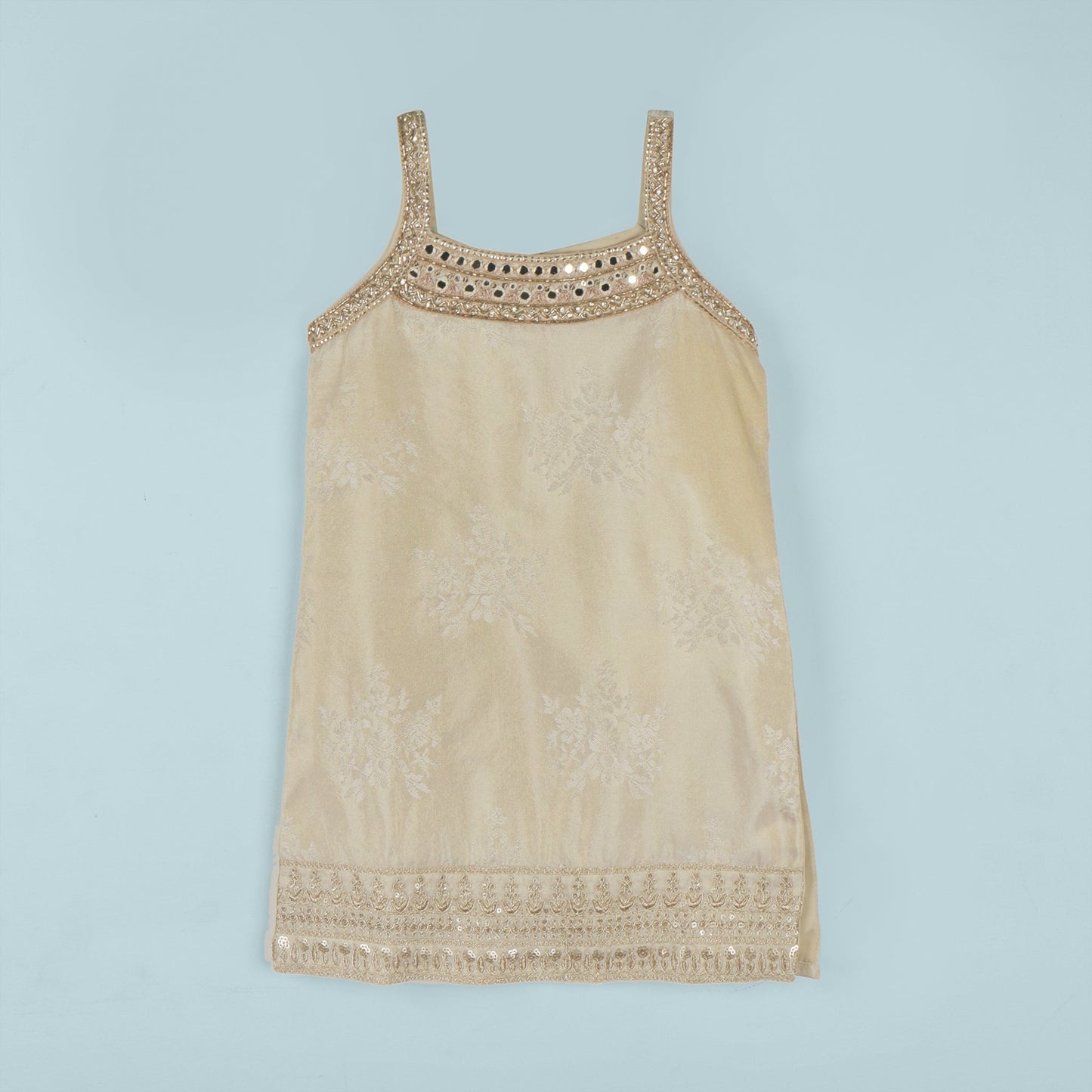 Flare & Flair – Offwhite Ethnic Partywear for Girls