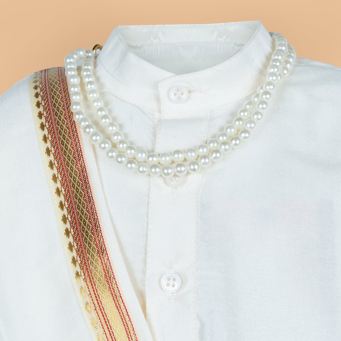 Mini Maharaja Style – Offwhite Kurta Dhoti by Darshan