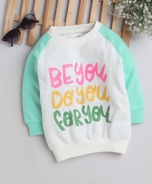 Bumzee 'Be You' Offwhite Winter Sweatshirt