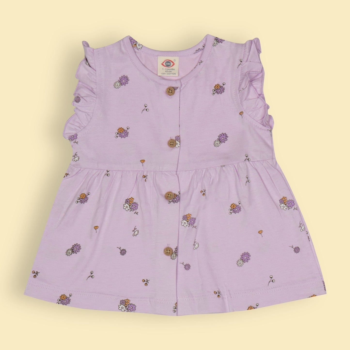 Lilac Blossoms Playset: Cozy Cotton Frock & Bloomer Essentials for Sunny Days