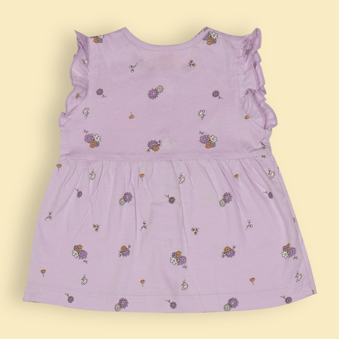 Lilac Blossoms Playset: Cozy Cotton Frock & Bloomer Essentials for Sunny Days