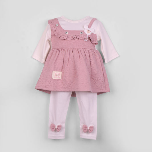 Stay cozy and chic in Kidzhive’s lilac frock—perfect for smart outdoor and festive fun!