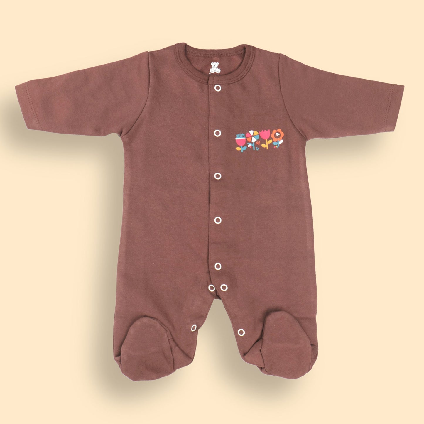 I-Bears Cuddly & Cute Infant Bodysuit in Wine – Soft Cotton, Cozy Full Length, Button Closure
