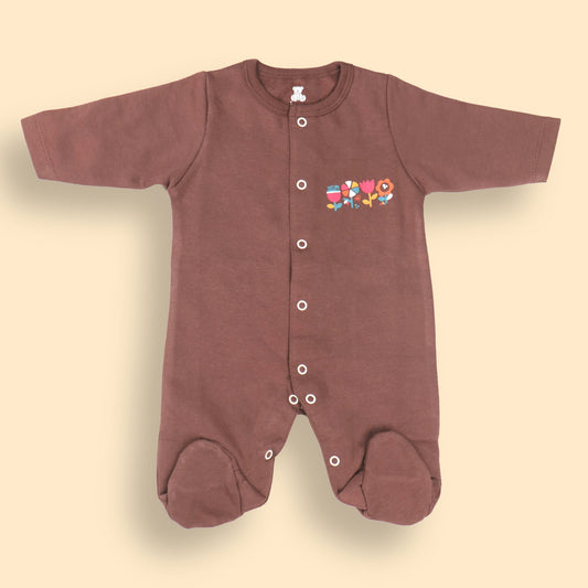 I-Bears Cuddly & Cute Infant Bodysuit in Wine – Soft Cotton, Cozy Full Length, Button Closure