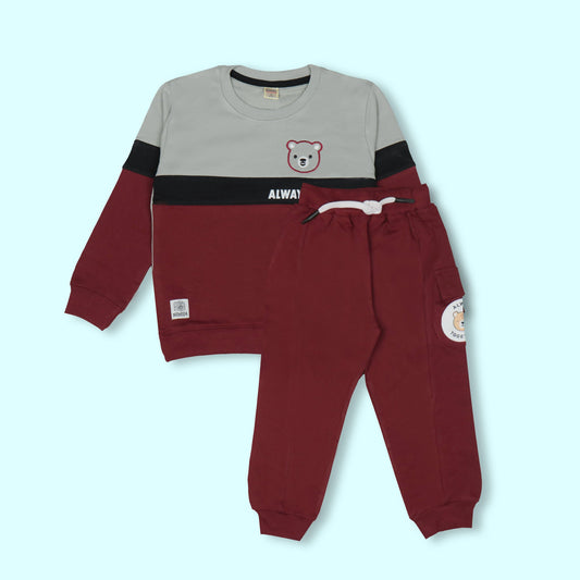 NIOMODA Boys’ Full Sleeve T-Shirt & Cargo Pants Set – Cotton Blend, Jogger Fit, Smart Party & Outdoor Wear