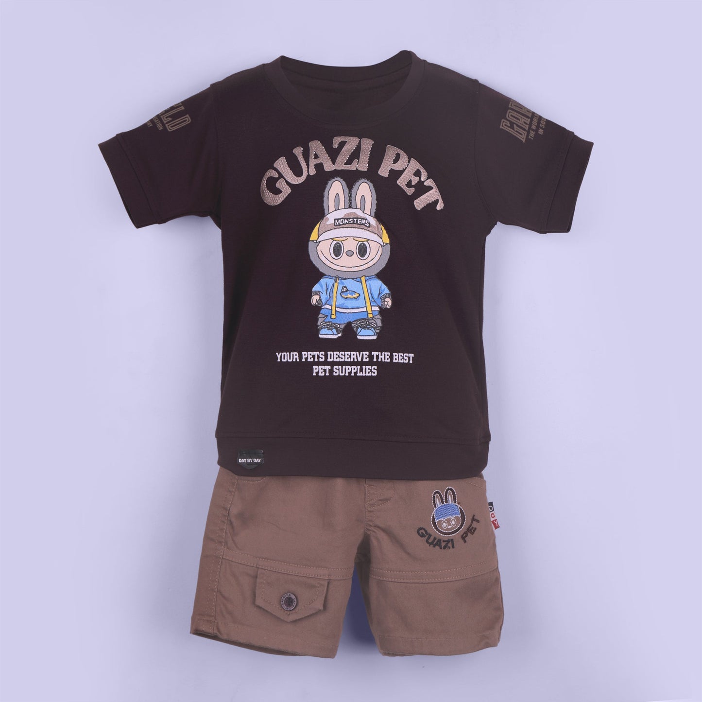 Wine Vibes – Boys’ Printed T-Shirt & Shorts by Day by Day