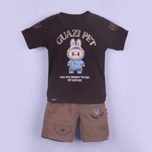 Wine Vibes – Boys’ Printed T-Shirt & Shorts by Day by Day
