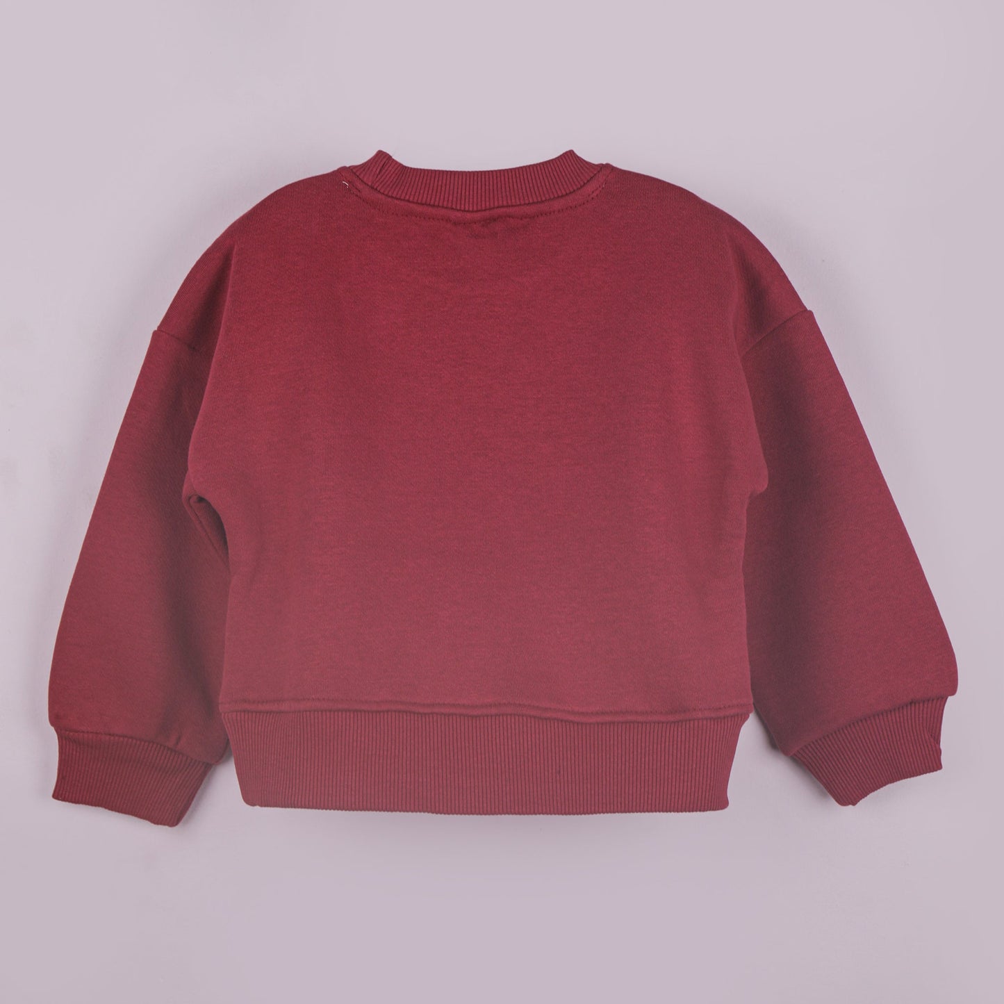 Wine Solid Sweatshirt for Girls – Everyday Winter Wear