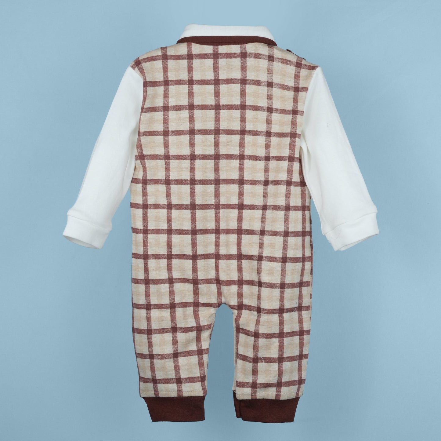 Smart & Snug: Polo Neck Full-Sleeve Appliqué Romper