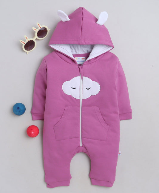 Full-Length Snuggler: Unisex Embroidered Cotton Winter Bodysuit