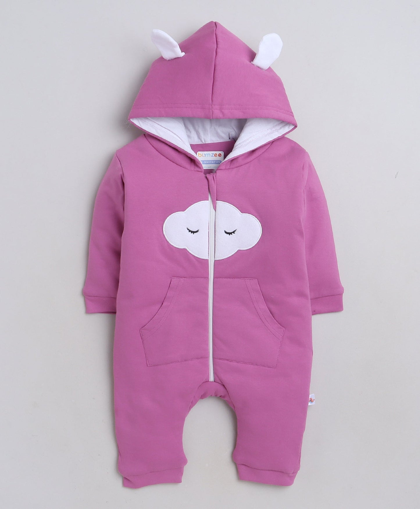Full-Length Snuggler: Unisex Embroidered Cotton Winter Bodysuit