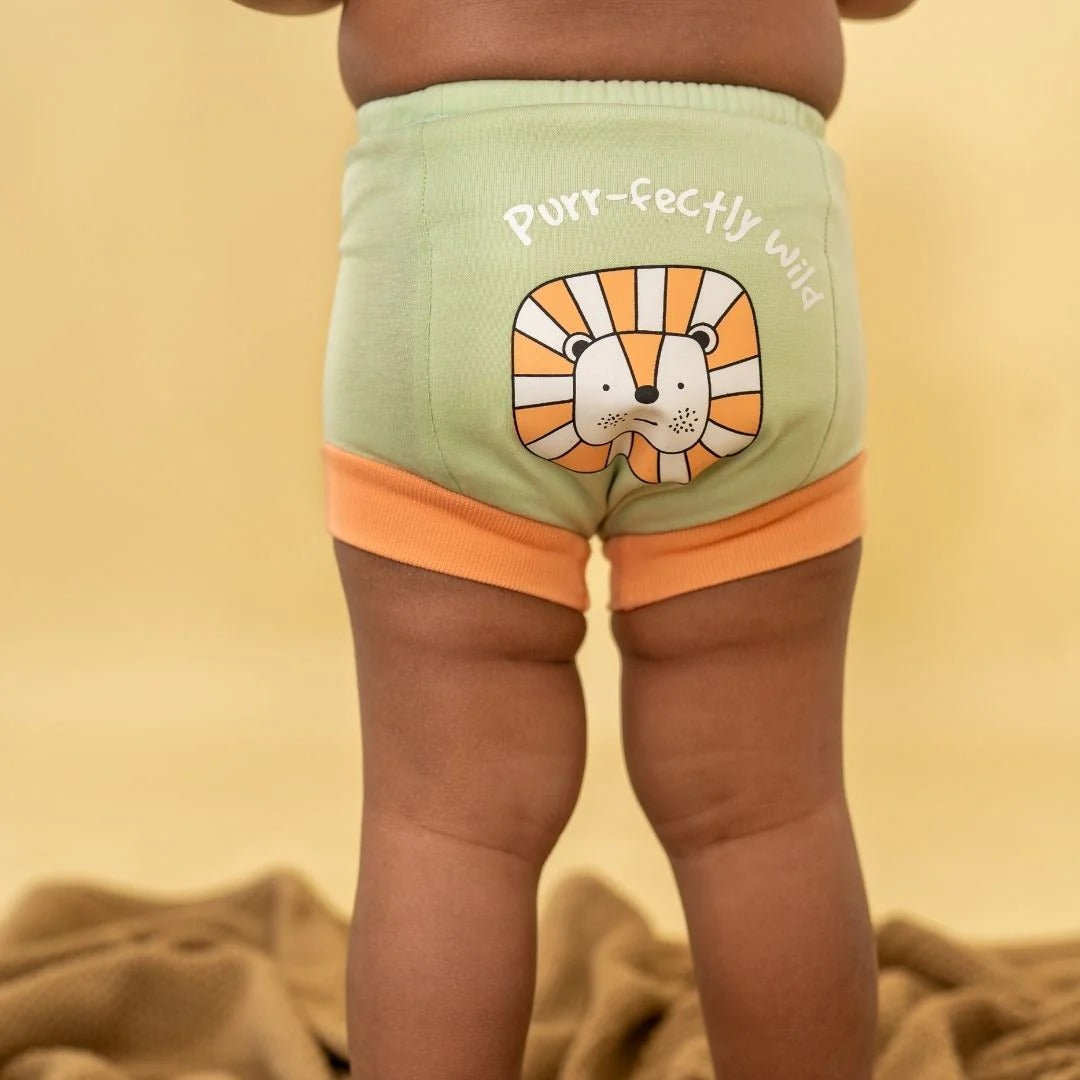 Mint & Coral Splash! The 2-Pack Machine-Washable Swim Panties by "A Toddler Thing."