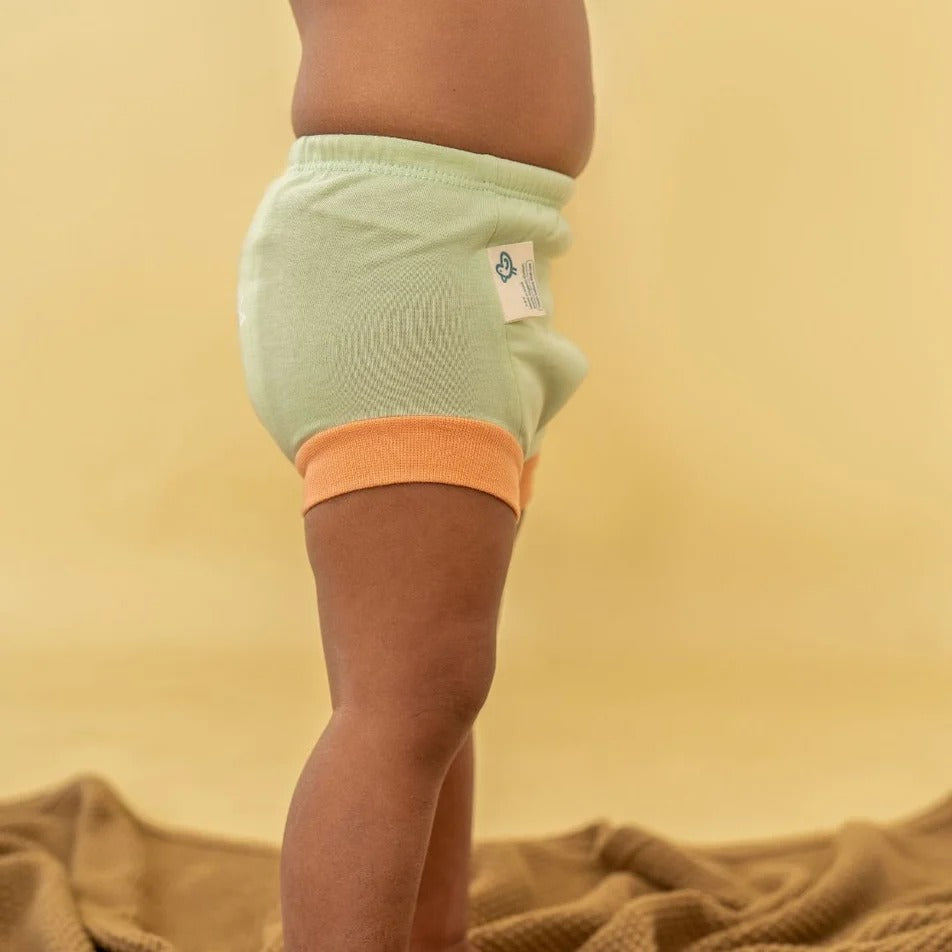 Mint & Coral Splash! The 2-Pack Machine-Washable Swim Panties by "A Toddler Thing."