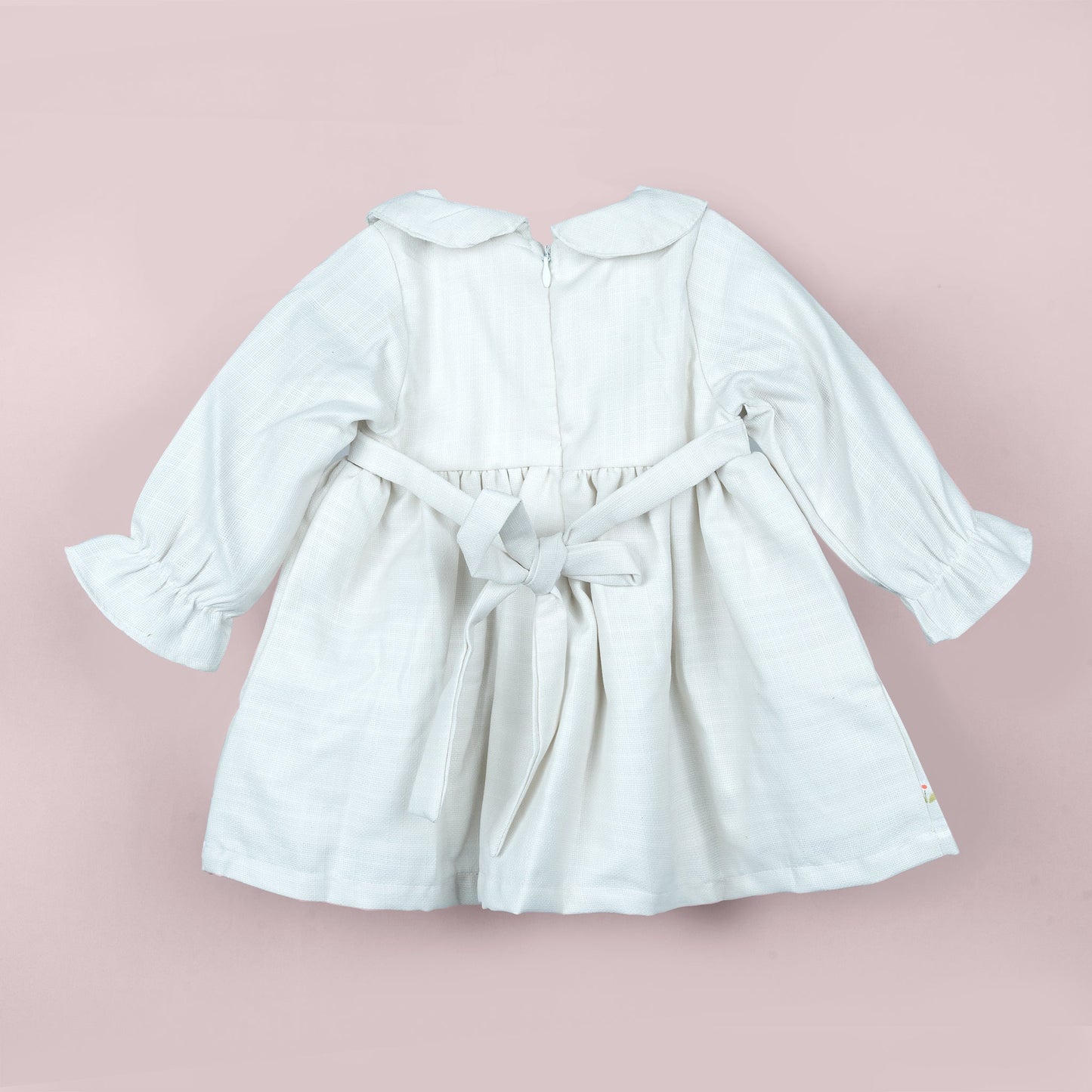 Fresh & Fun: Mint Green Cotton Frock with Collar Neck for Little Fashionistas