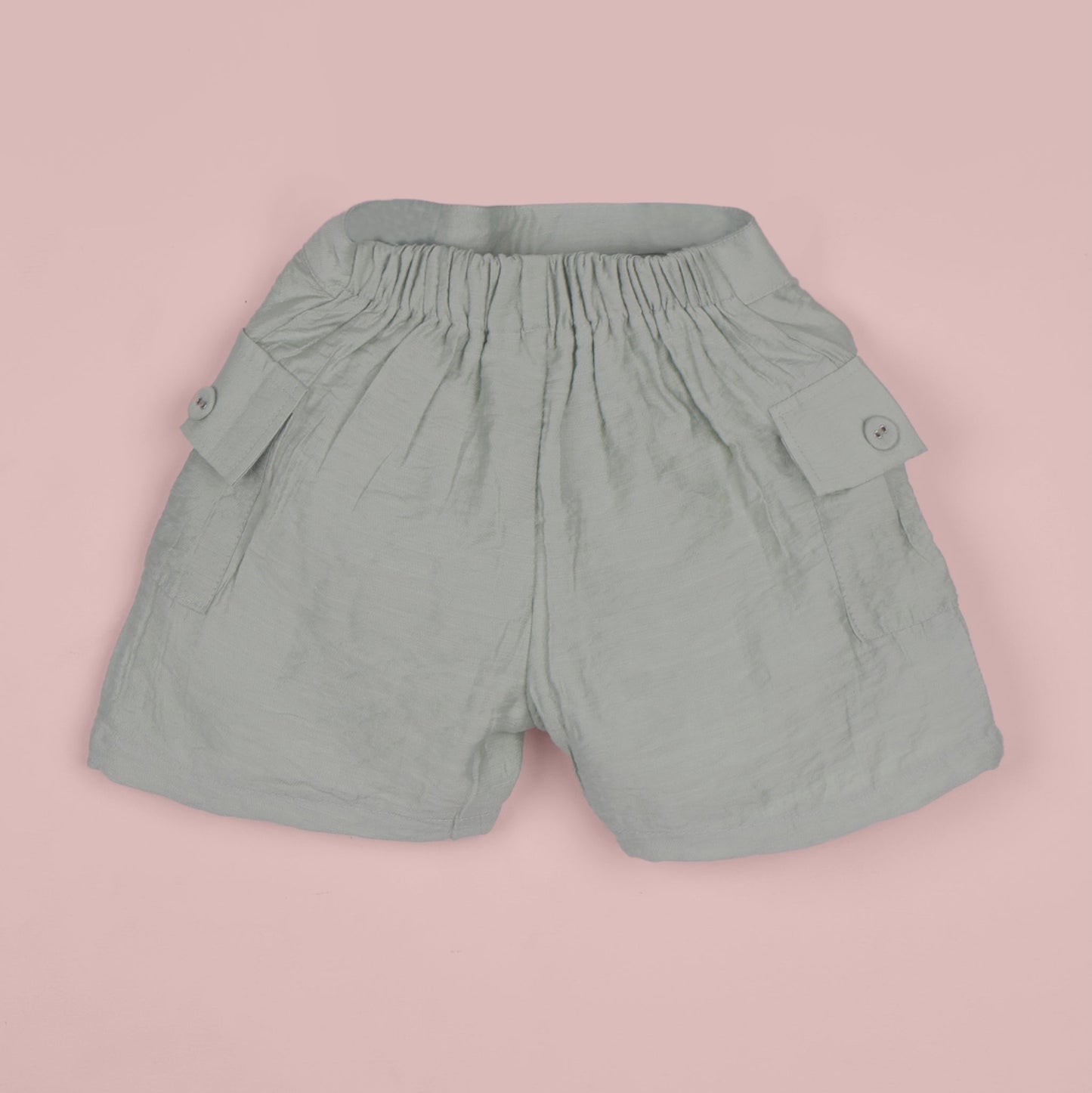 Trendy Girls’ Mint Set – Embroidered Shirt & Shorts Combo